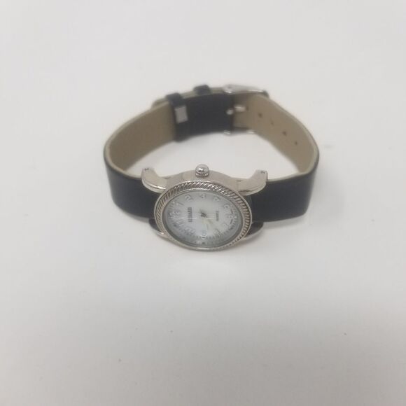 Kessaris Black Band Silver Rope Bezel Interchangable Bands JCR510 Women's Watch - Picture 2 of 9